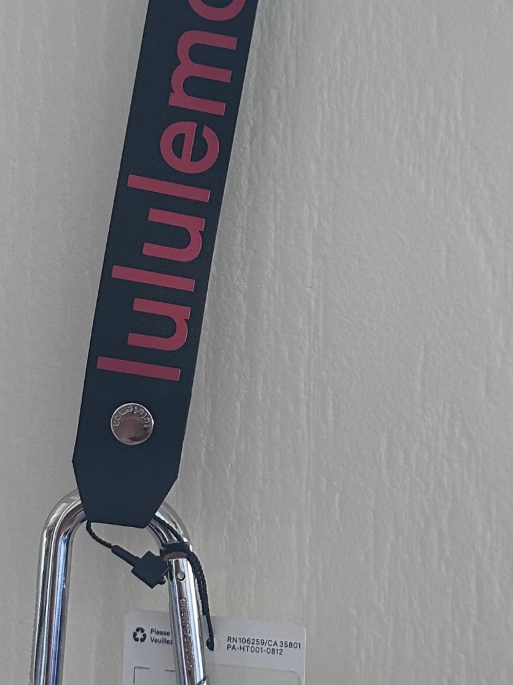 NWT Lululemon All Hours Keychain Black & Red Discontinued